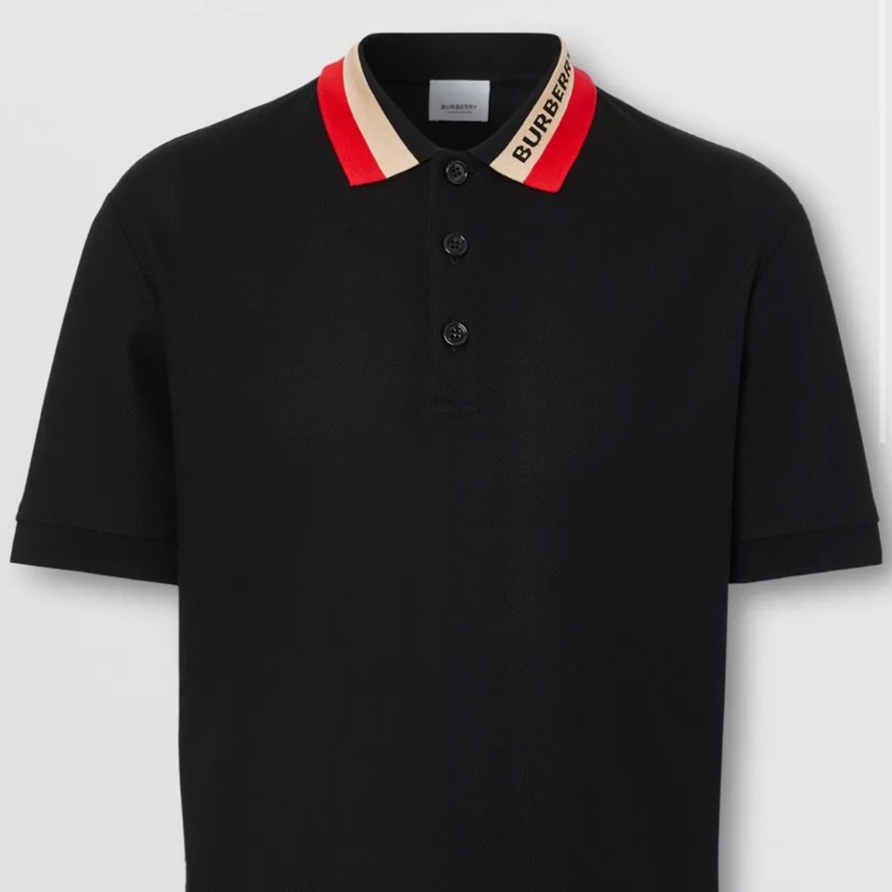 BURBERRY Logo Cotton Pique’ Polo